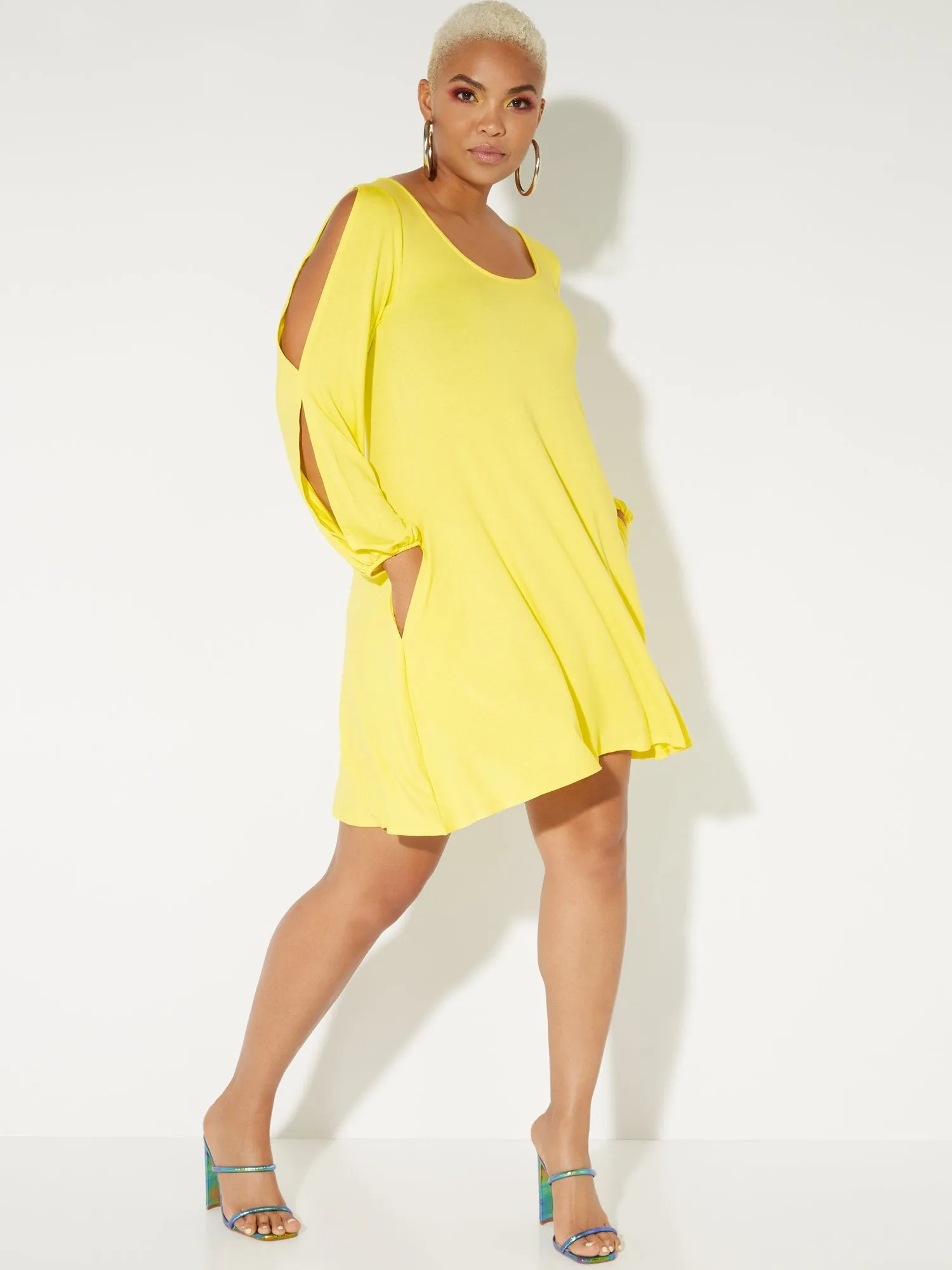 Slit-Sleeve Dress - NY&C Style System