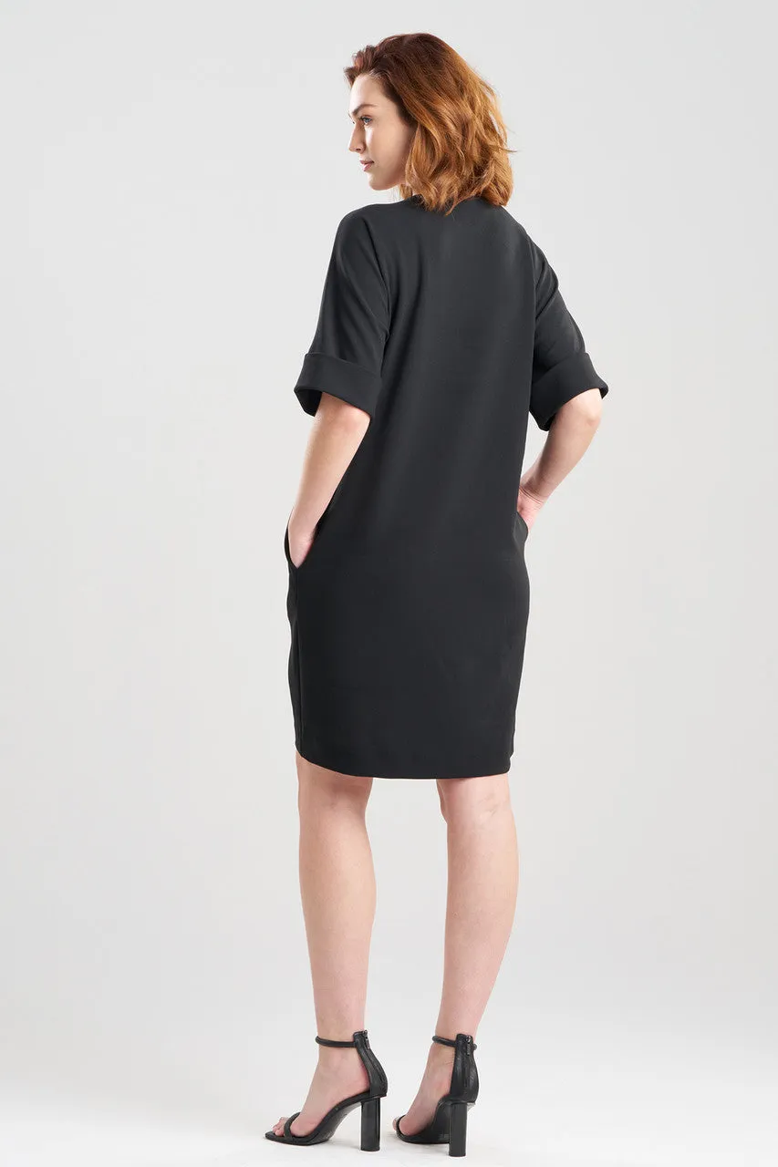 Solid Knit Crepe T-Shirt Dress