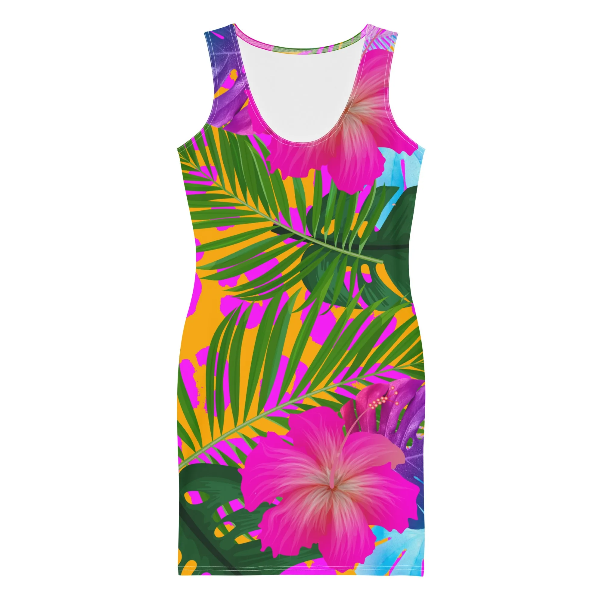 Tropical Floral Bodycon Dress