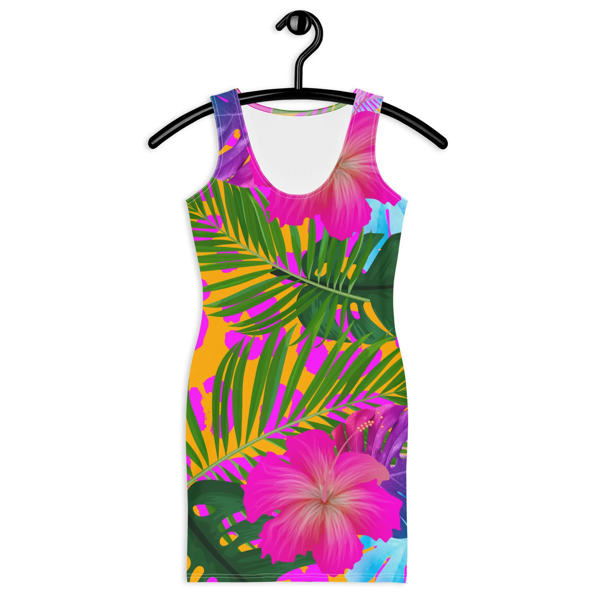 Tropical Floral Bodycon Dress