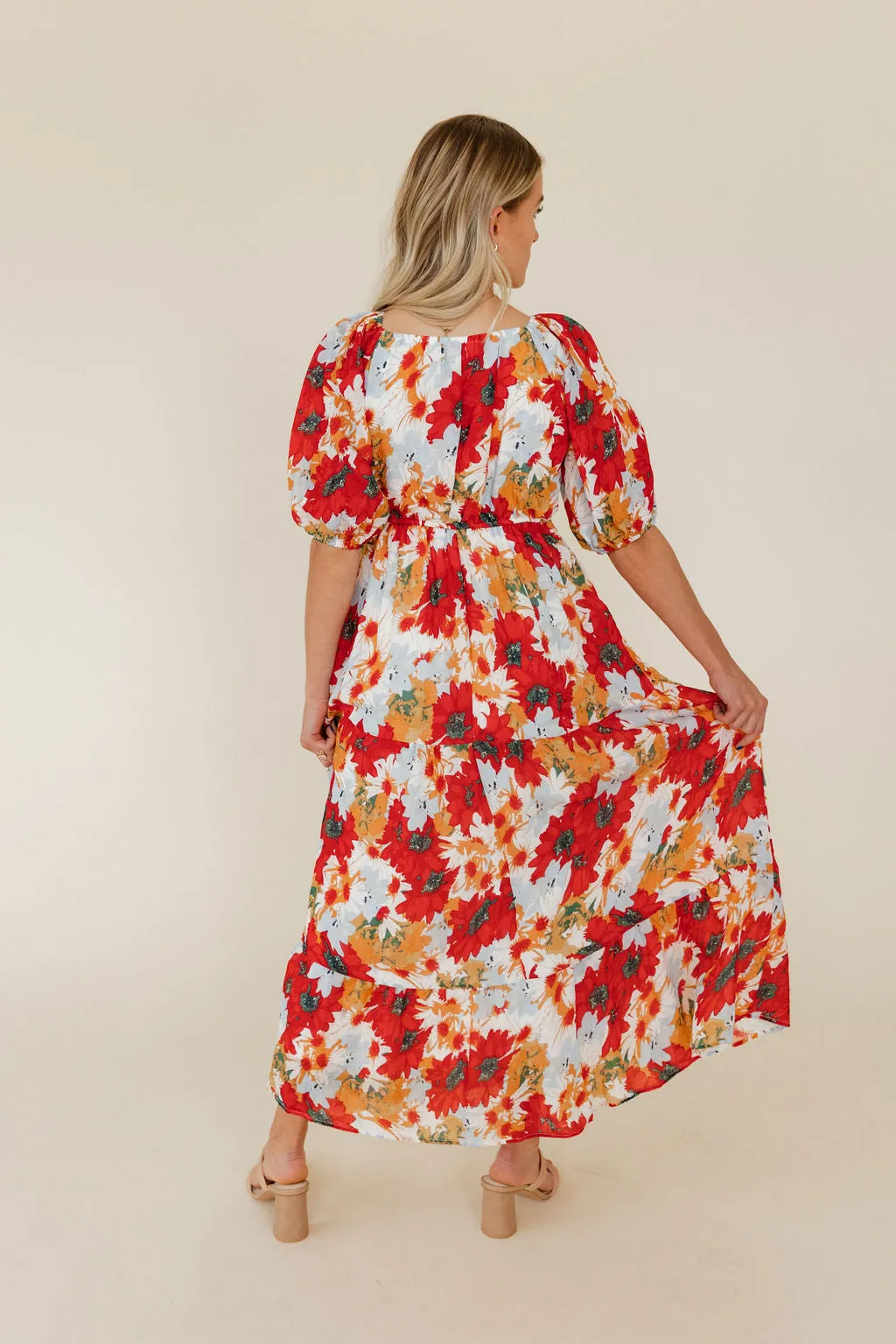 Valley Dress-Red Multi