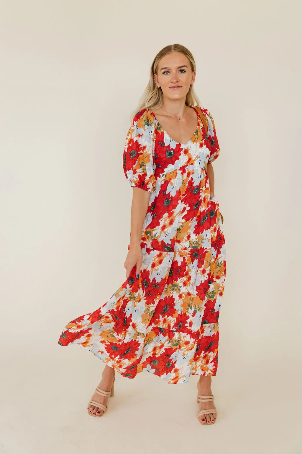 Valley Dress-Red Multi