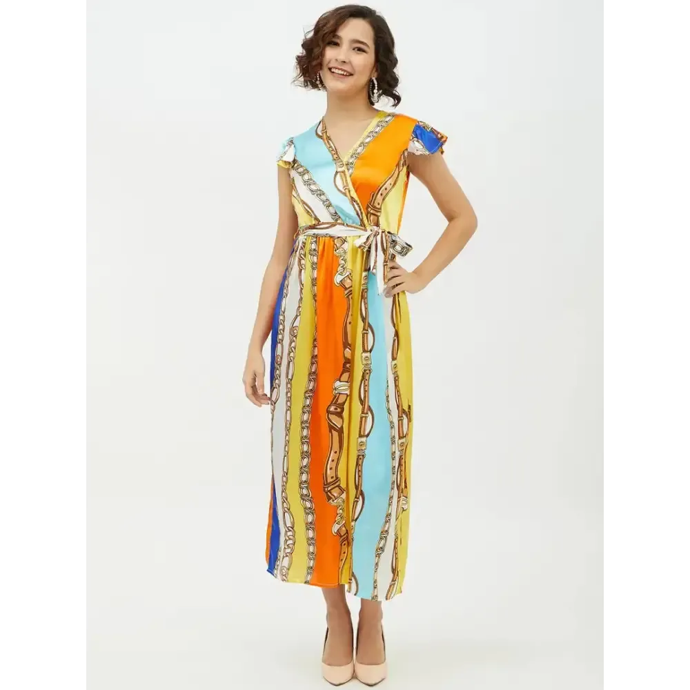 Women Stylish Satin Maxi Dress